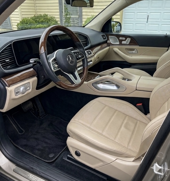 After interior — spotless cream leather